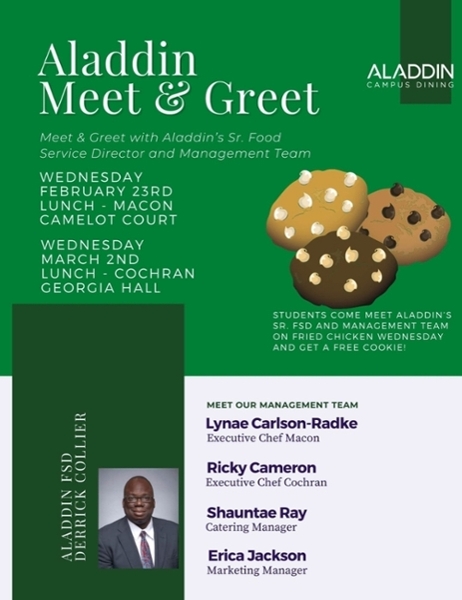 Meet Greet With Aladdin Food Service Director Meet Greet With Aladdin Food Service Director